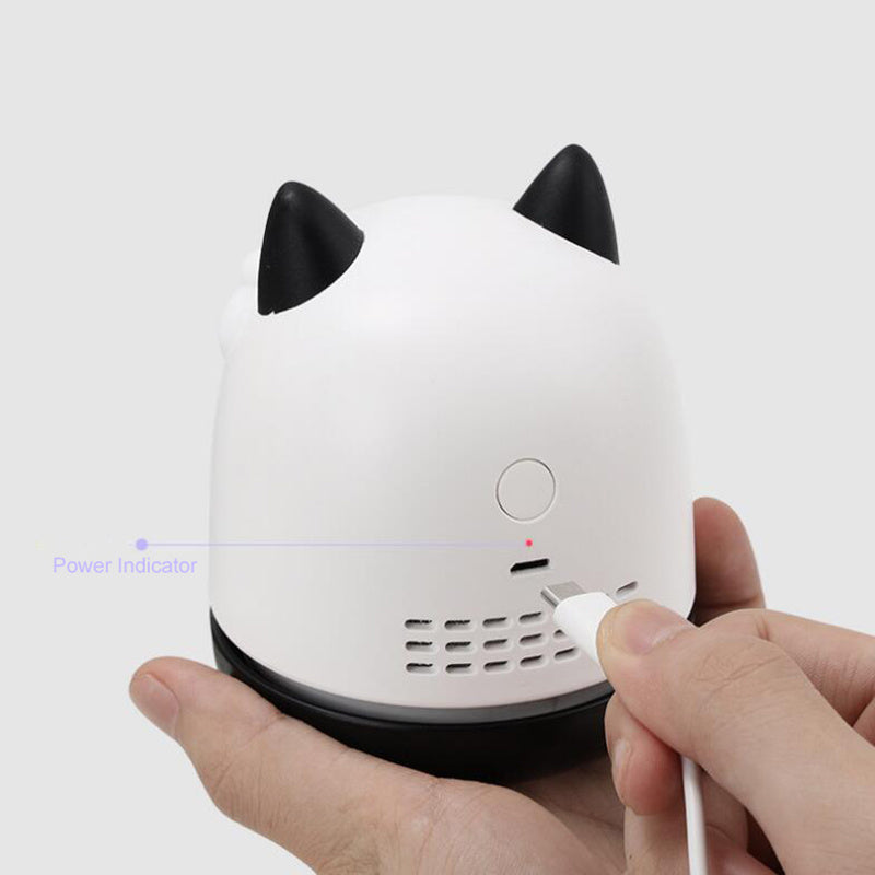 Cat Mini Vacuum Cleaner Suction Eraser Office Desktop Student Portable Handheld