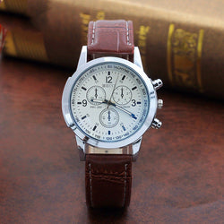 Fashion Blue Glass Belt Men's Watch Watches Men's Quartz Watches