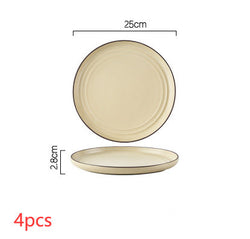 Wind Simple Bowl And Plate Combination Tableware And Tableware