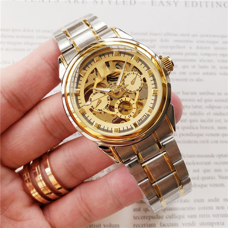 Leisure man belt mechanical watch