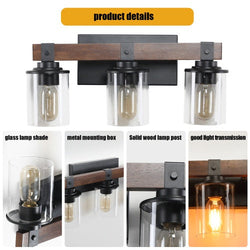 3 Lamps Farmhouse Dresser Lamps Rustic Bathroom Lamps Bathroom Wall Lamps - No Bulbs Unusable Platform - Temu