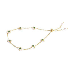 High Sense Non-mainstream Style Pearl Bracelet All-match Fashion Emerald