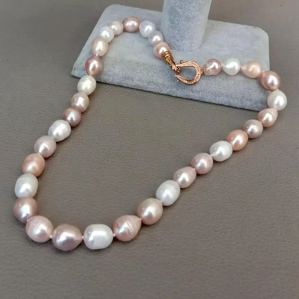 Natural Freshwater Thread Pearl Irregular Shaped Necklace