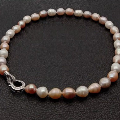 Natural Freshwater Thread Pearl Irregular Shaped Necklace