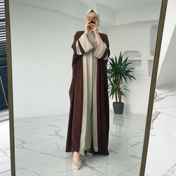 Women's Muslim Long Dress Abaya Two-piece Suit