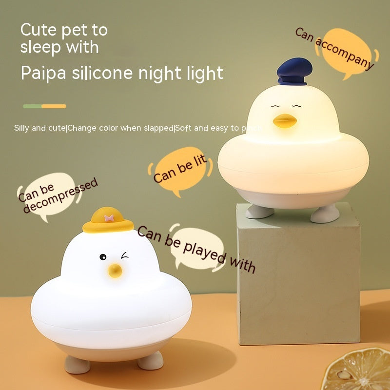 Led Small Night Lamp Silicone Charging Night Light Home Decor