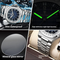 Men's Watch Luxury Waterproof Luminous Quartz Wrist Watch